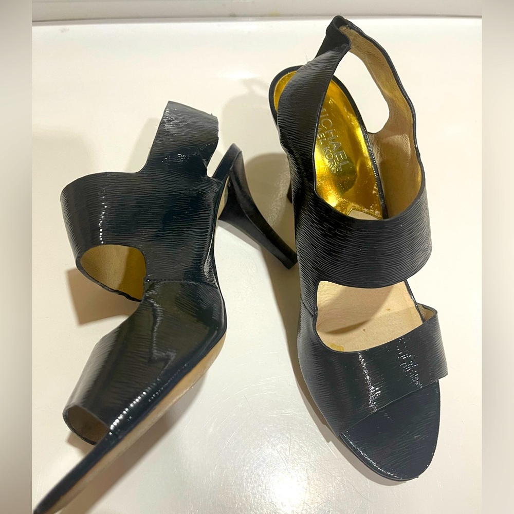 Michael Kors Navy Heeled Sandals - Size 7.5